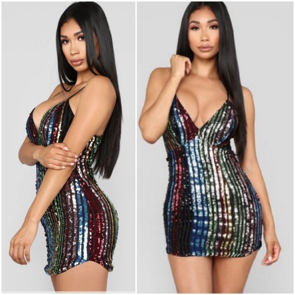 Fashion Nova Sequin Mini Dress Size Small
